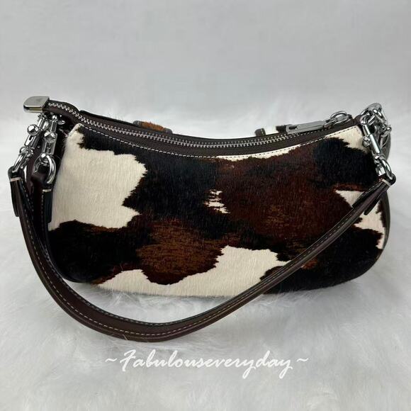 Coach Ashton Bag With Cow Print Shoulder/Crossbody CCC83 NWT - Picture 3 of 9